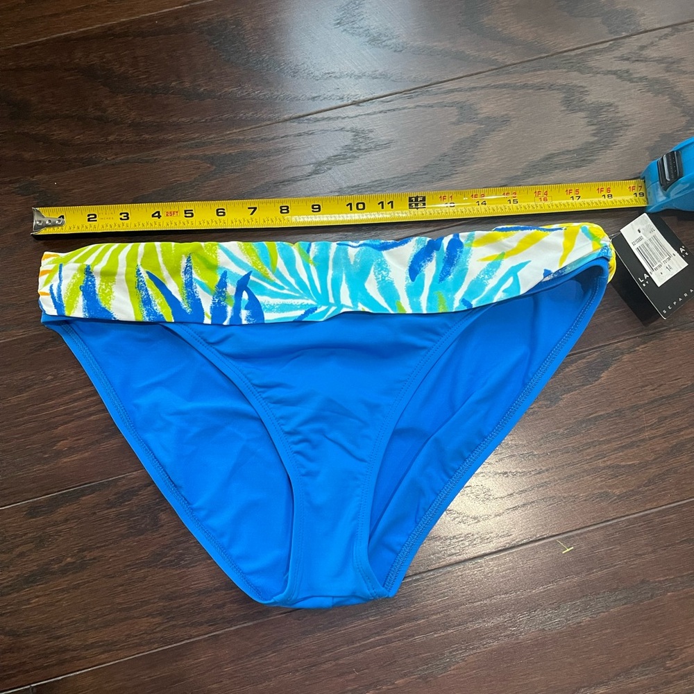 La Blanca by Rod Beattie Size 14 BANDED Blue Green Bikini Bottom NEW